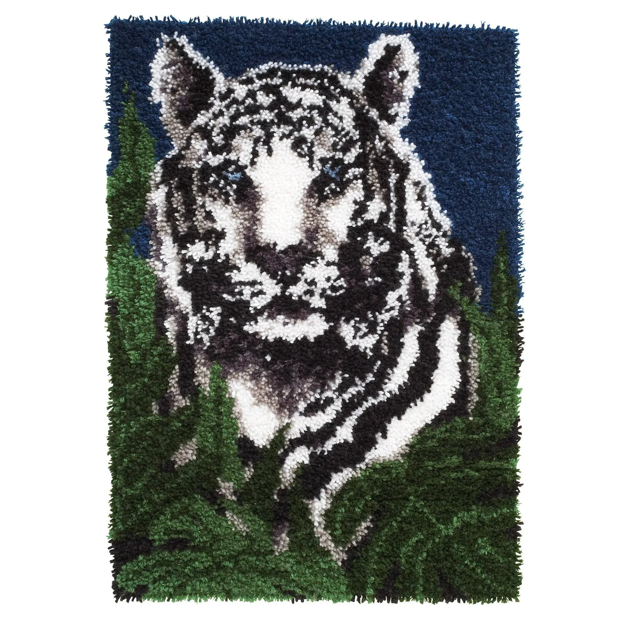 Wonderart White Tiger Latch Hook Kit, 24" x 34"