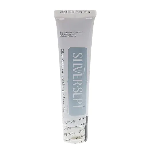 Silver Skin and Wound Gel, 3 oz. Tube for Foot and Leg Ulcer Treatment, 1st and 2nd Degree Burn Care