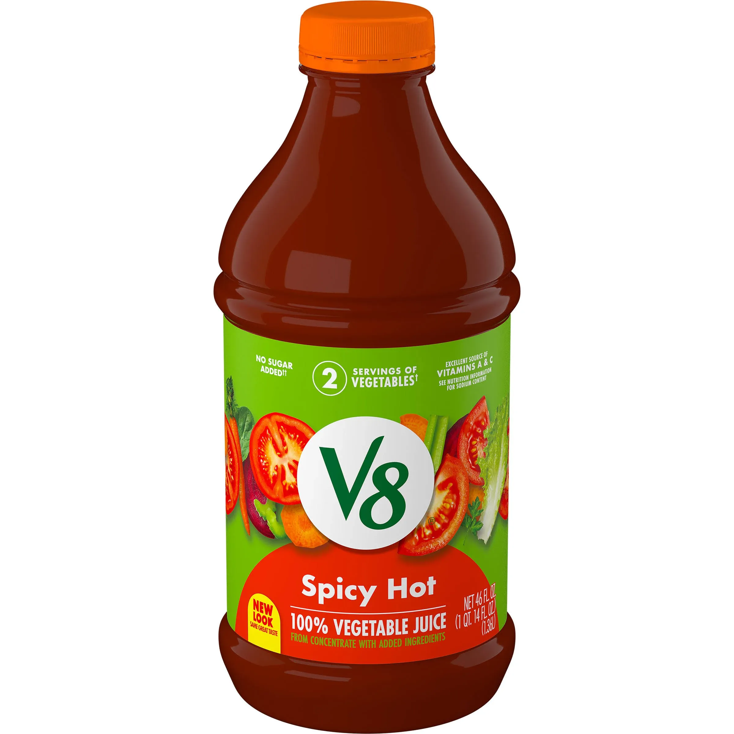 V8 100% Vegetable Juice, Spicy Hot - 46 fl oz