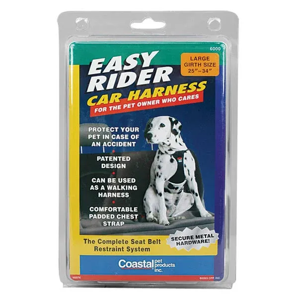 Coastal Pet Easy Rider Dog Car Harness, Black, Medium