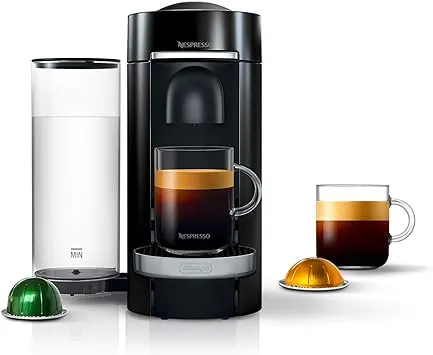 Nespresso VertuoPlus Deluxe Coffee and Espresso Machine by De'Longhi Black