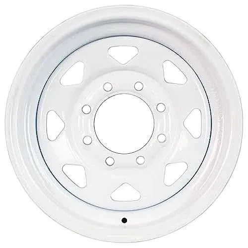 eCustomrim Equipment Trailer Rim Wheel 16 in. 16X6 8 Hole Bolt Lug White Spoke Rim Only