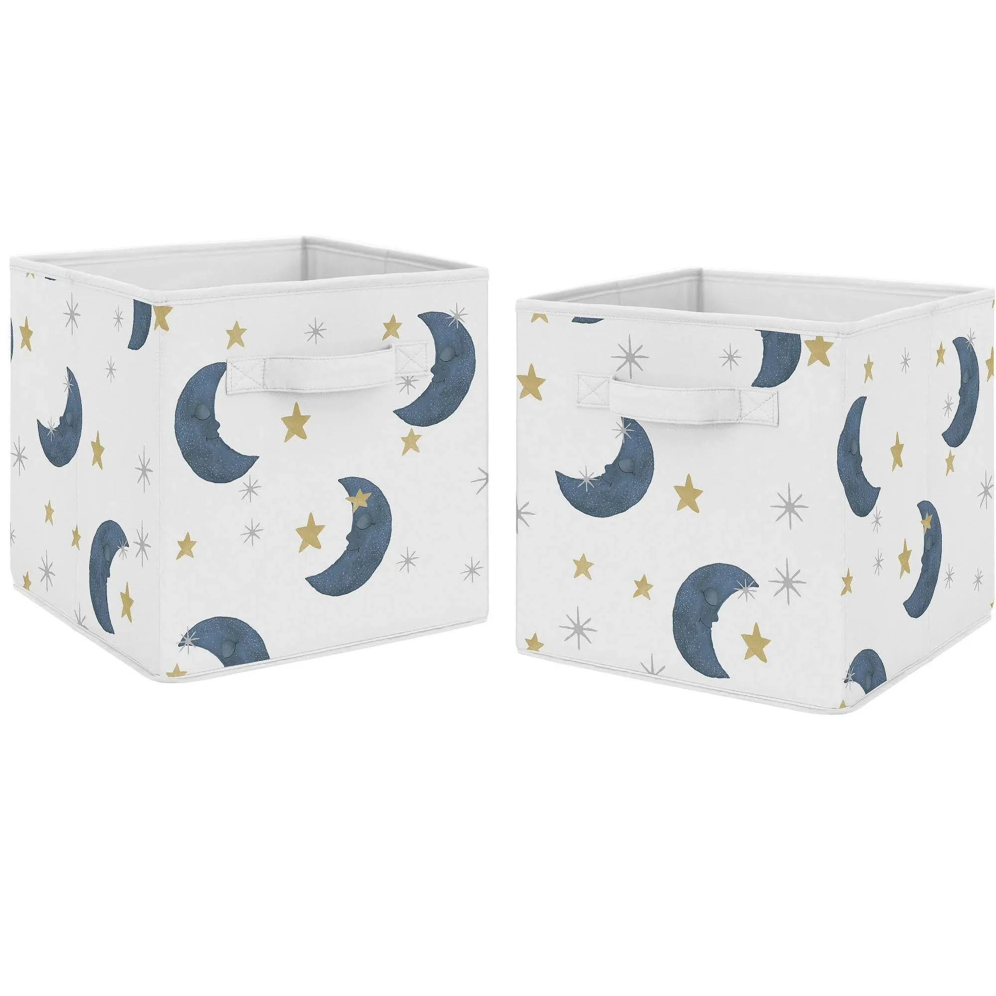 Sweet Jojo Designs Moon Bear Collection Foldable Fabric Storage Bins