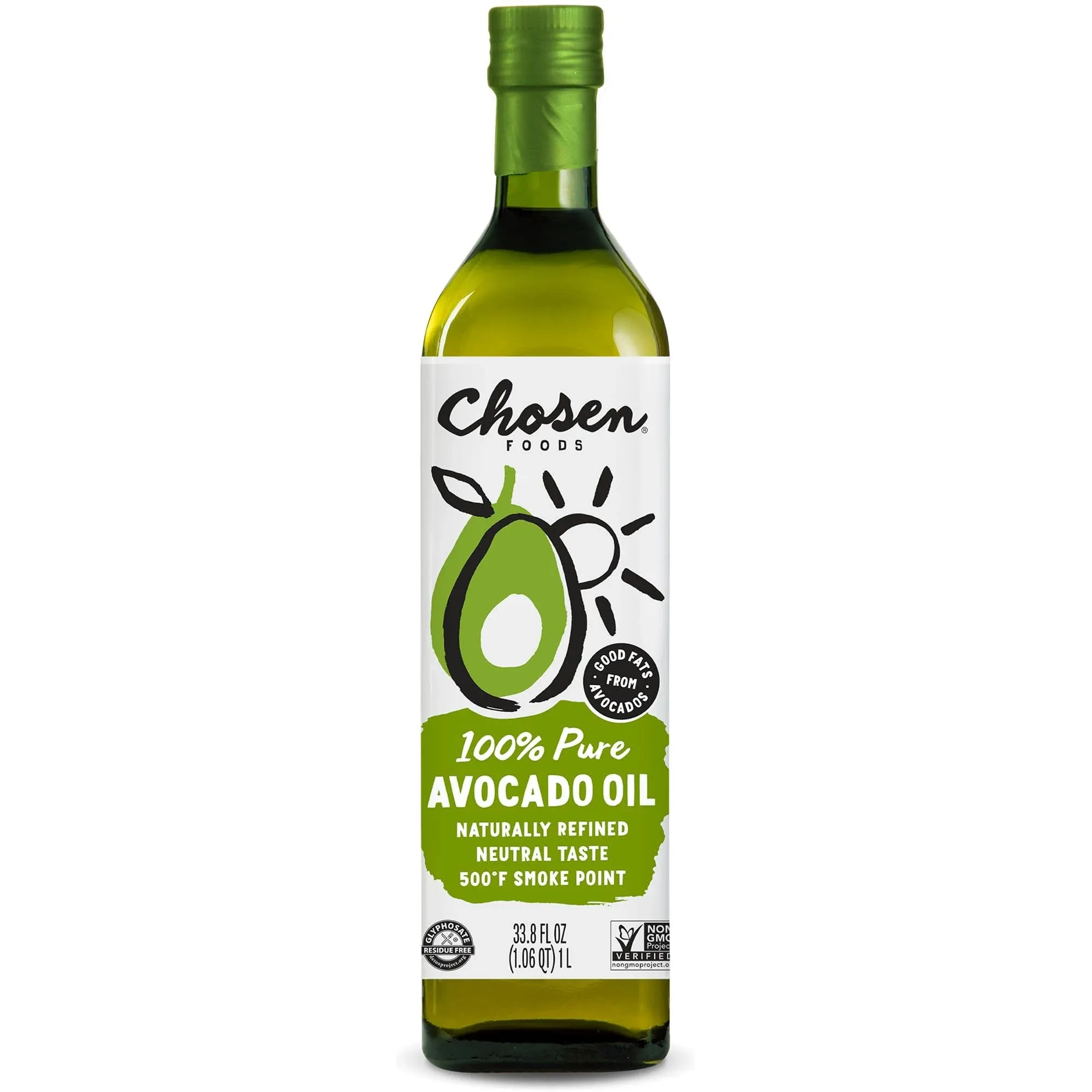 1 Bottle Chosen Foods 100% Pure Avocado Oil - 67.6  fl oz  *Total 2 Liter*