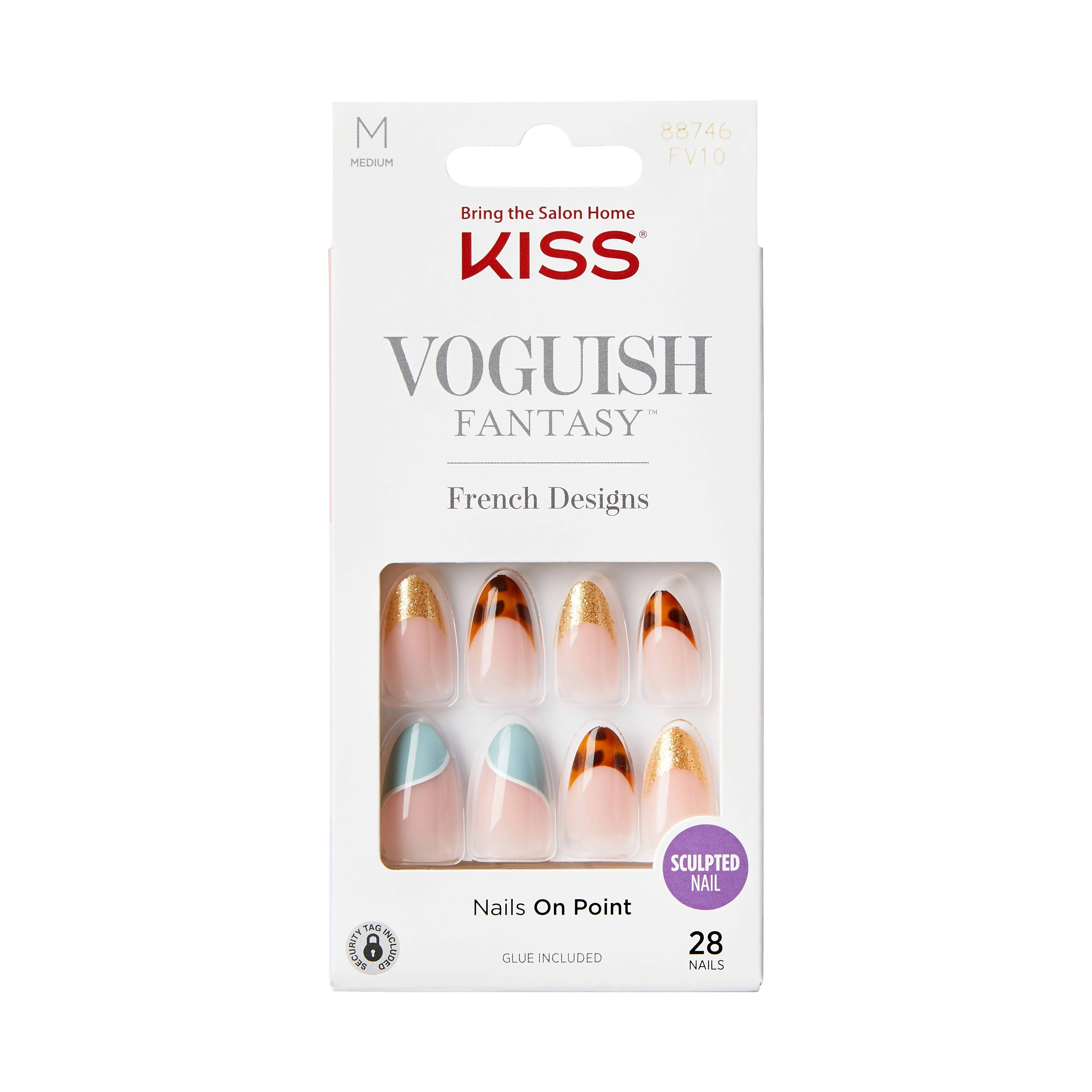 Kiss Voguish Fantasy French Designs 28 Nails - Charmante