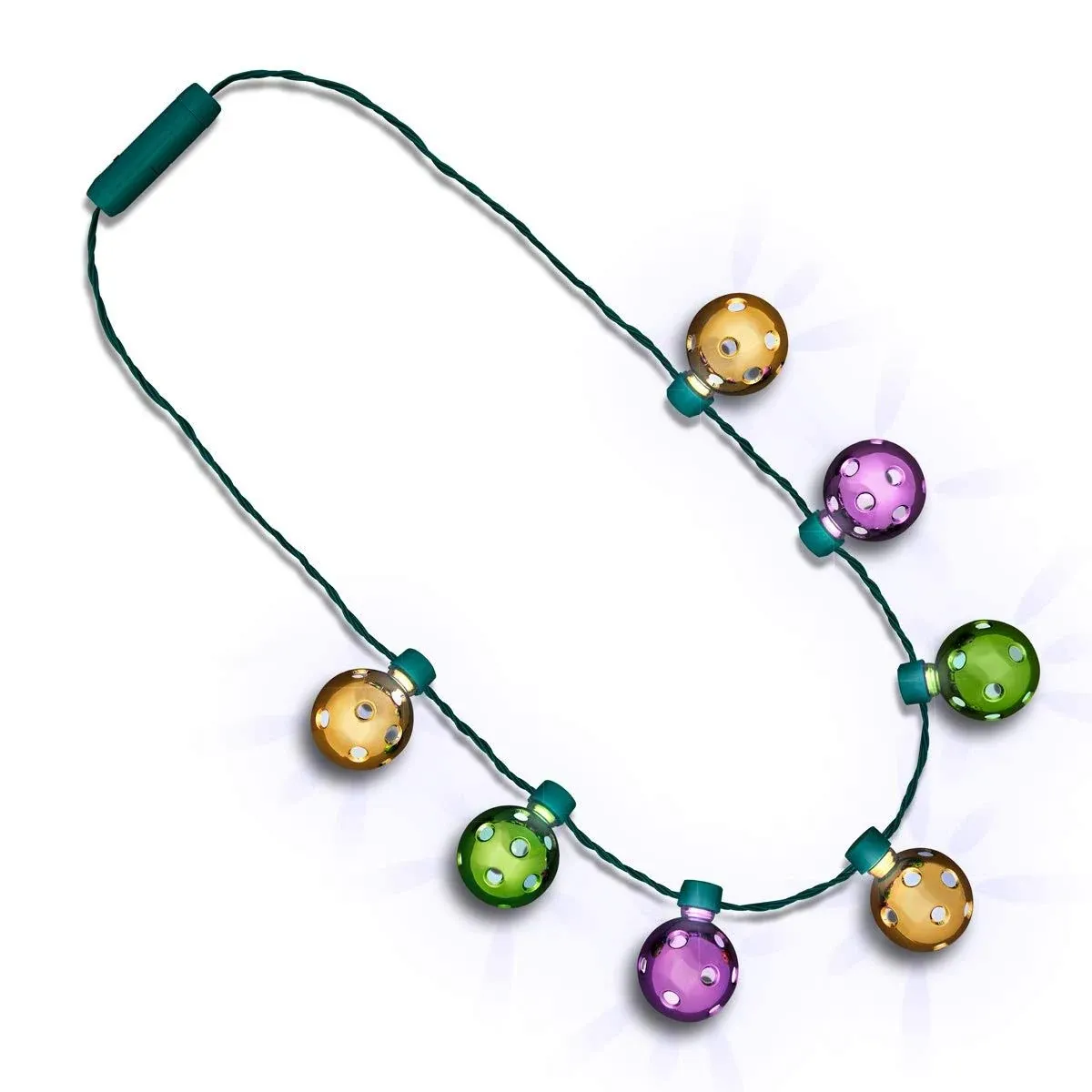 FlashingBlinkyLights Disco Lights Mardi Gras Party Necklace