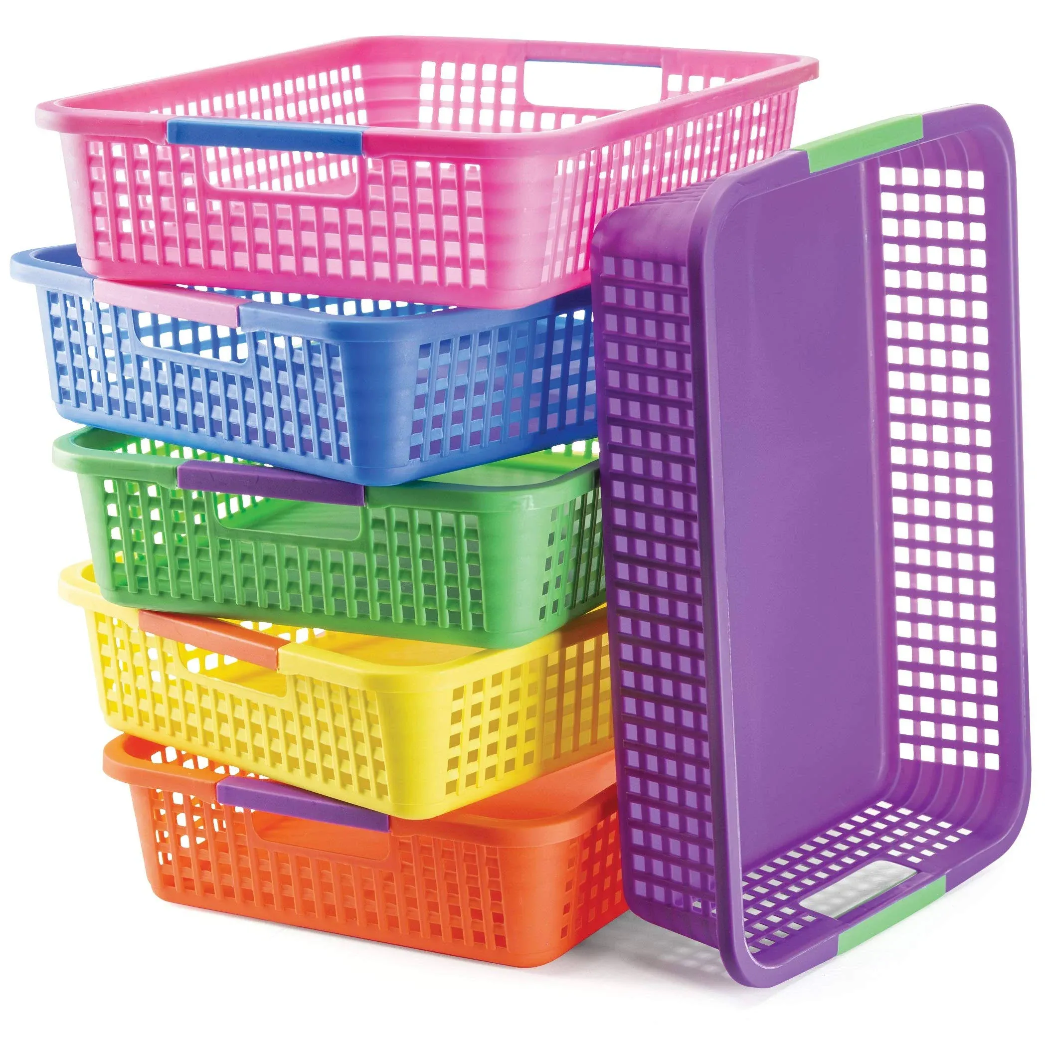 Prextex Classroom Storage Baskets for Papers Crayon and Pencils and Toy Storage ...