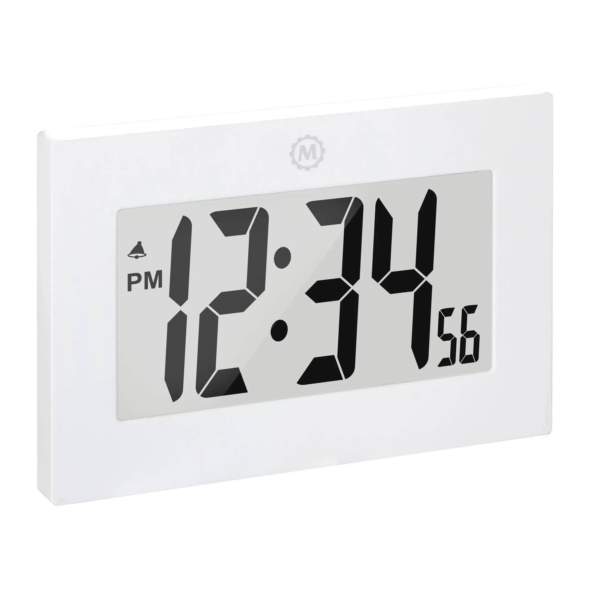 Marathon CL030064WH 9 in. Large Digital Frame Clock White