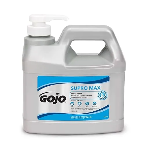 GOJO SUPRO MAX Hand Cleaner, 1/2 Gallon Heavy Duty Hand Cleaner Pump Bottles (Pack of 1) – 0972-04