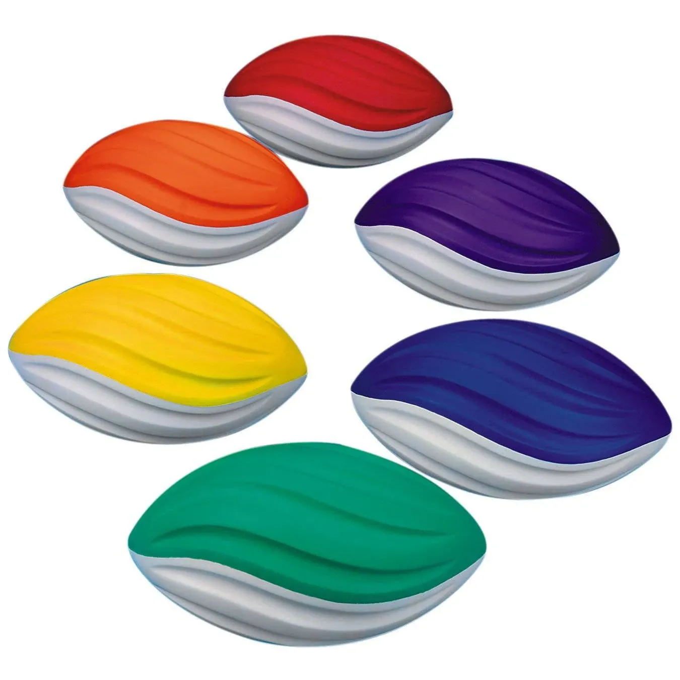 S Worldwide Spectrum Spiral Foam Football Set, Set of 6