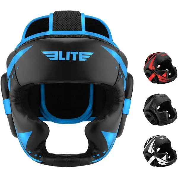 "Adults' Star Sparring Black/Blue BJJ Headgear"