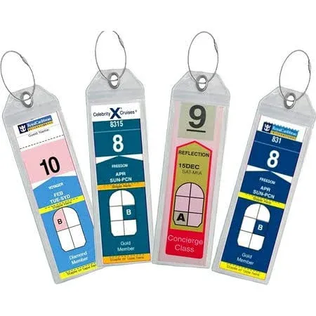 Highwind Cruise Luggage Tags for Suitcases - Compatible with Celebrity Cruise Luggage Tag Holder 2022 Cruise Luggage Tags Royal Caribbean Luggage Tag Holders Travel Essentials - 8 Pack, 4 ID Holders