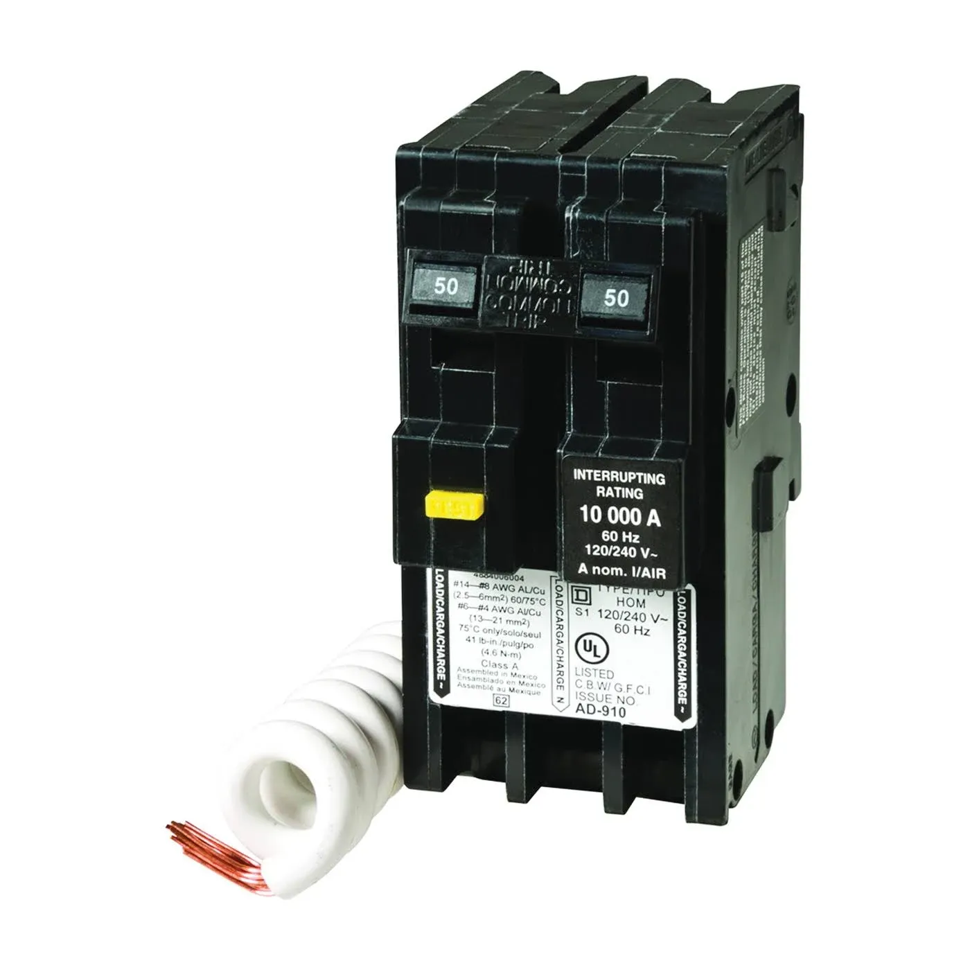 Homeline 50 Amp 2-Pole GFCI Circuit Breaker