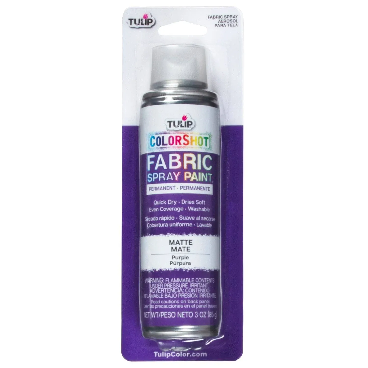 Tulip Color Shot Instant Fabric Color Spray 3oz Purple