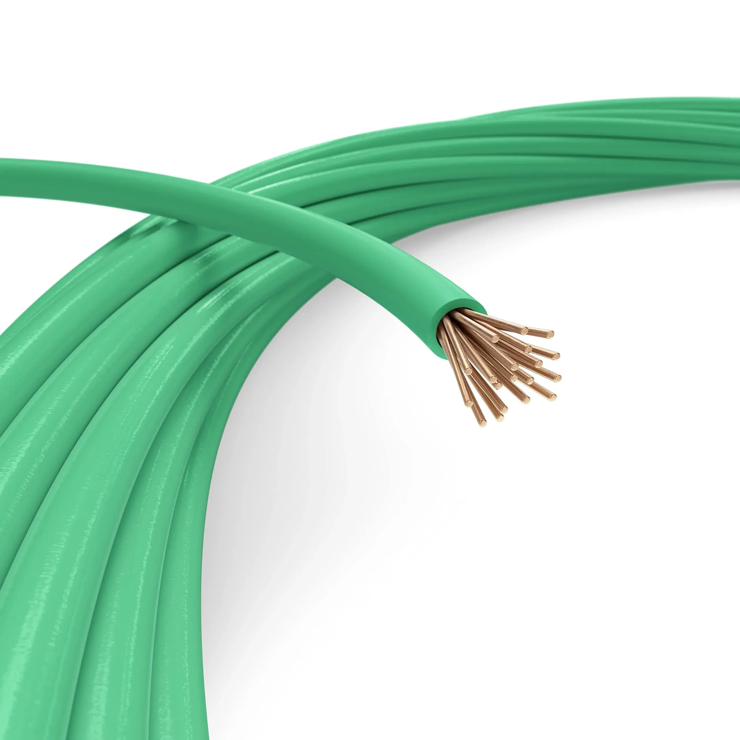 12 AWG Green THHN / THWN - Stranded Copper Electrical Wire, 10 Feet (3 Meter)