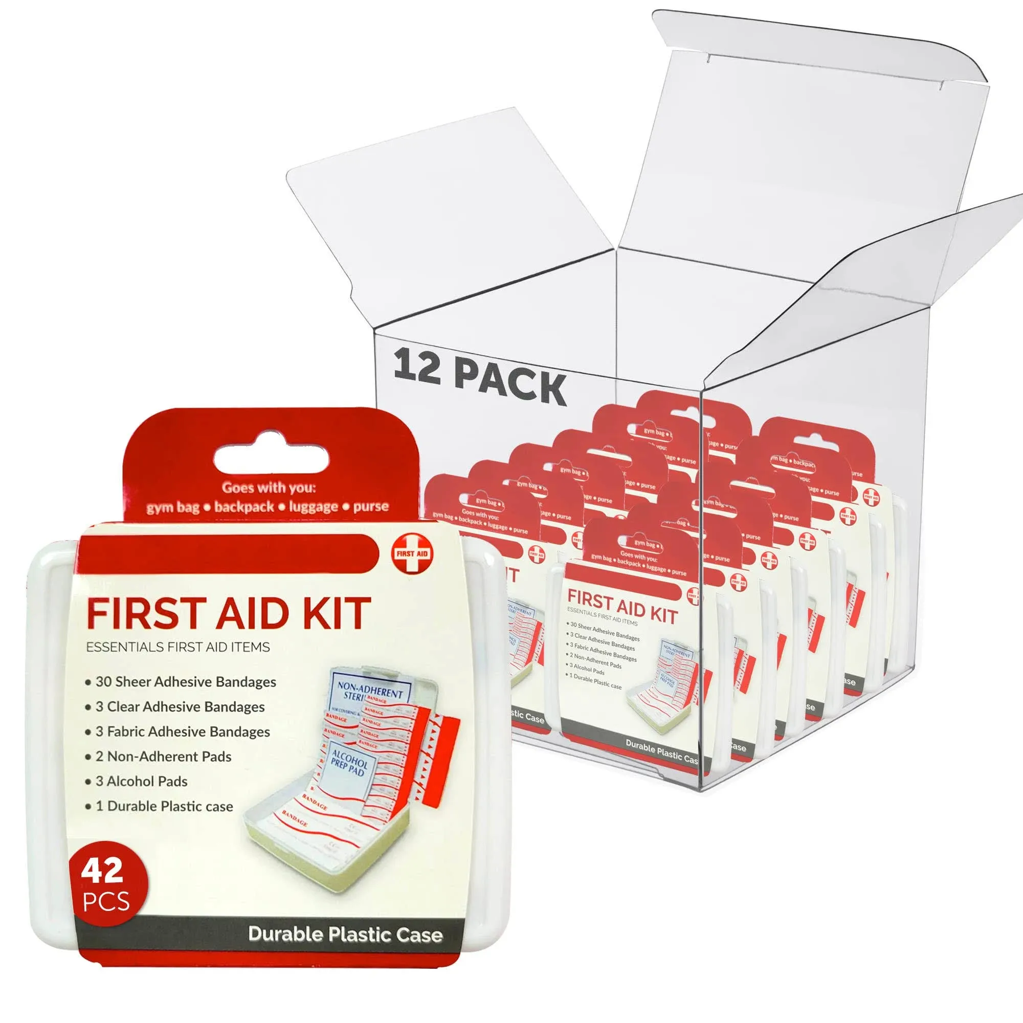 Decorrack 500 Piece First Aid Kit, Small Travel Size Kit, First Aid Patch with 42 ...