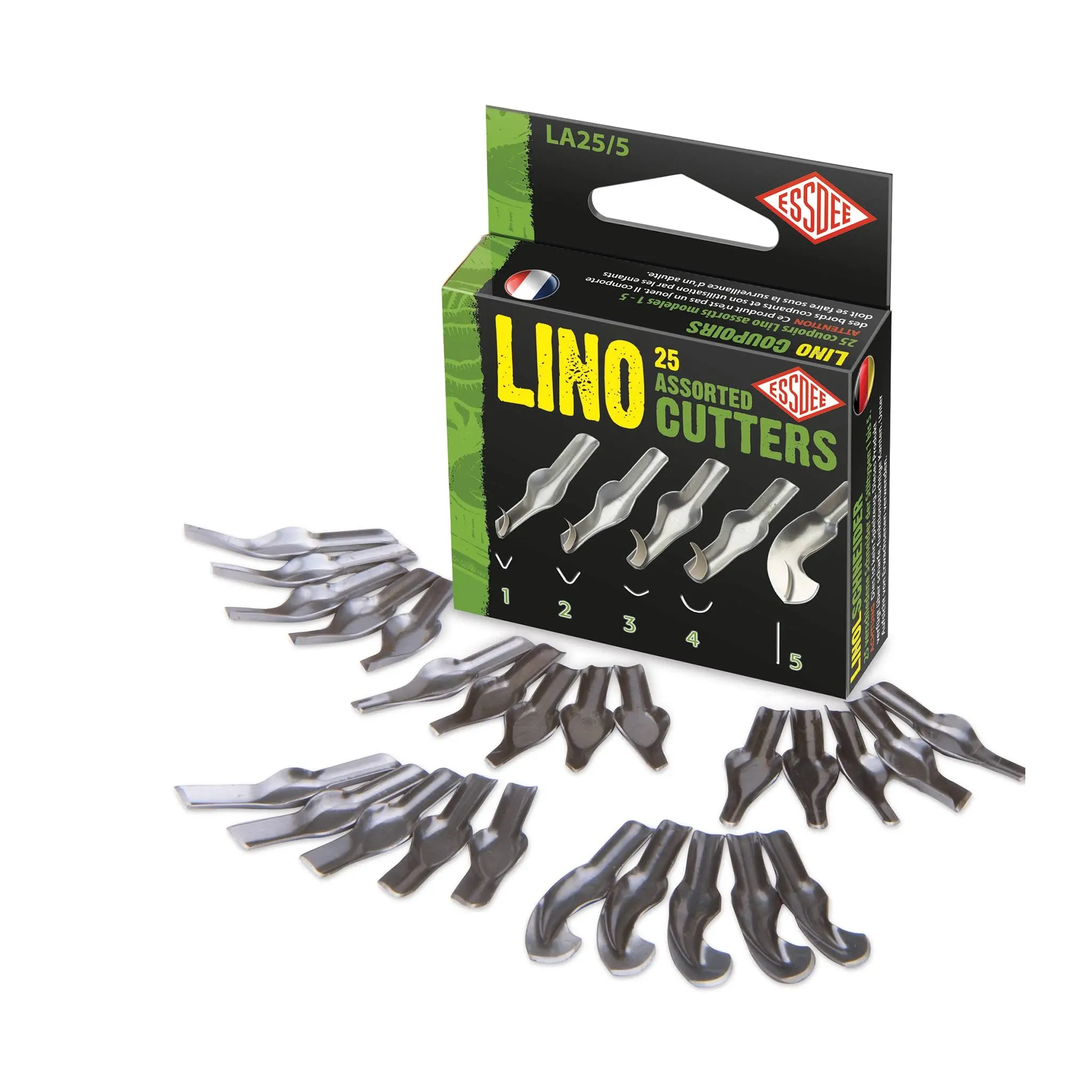 Essdee Lino Cutter Blades - #1 - #5, Pkg of 25