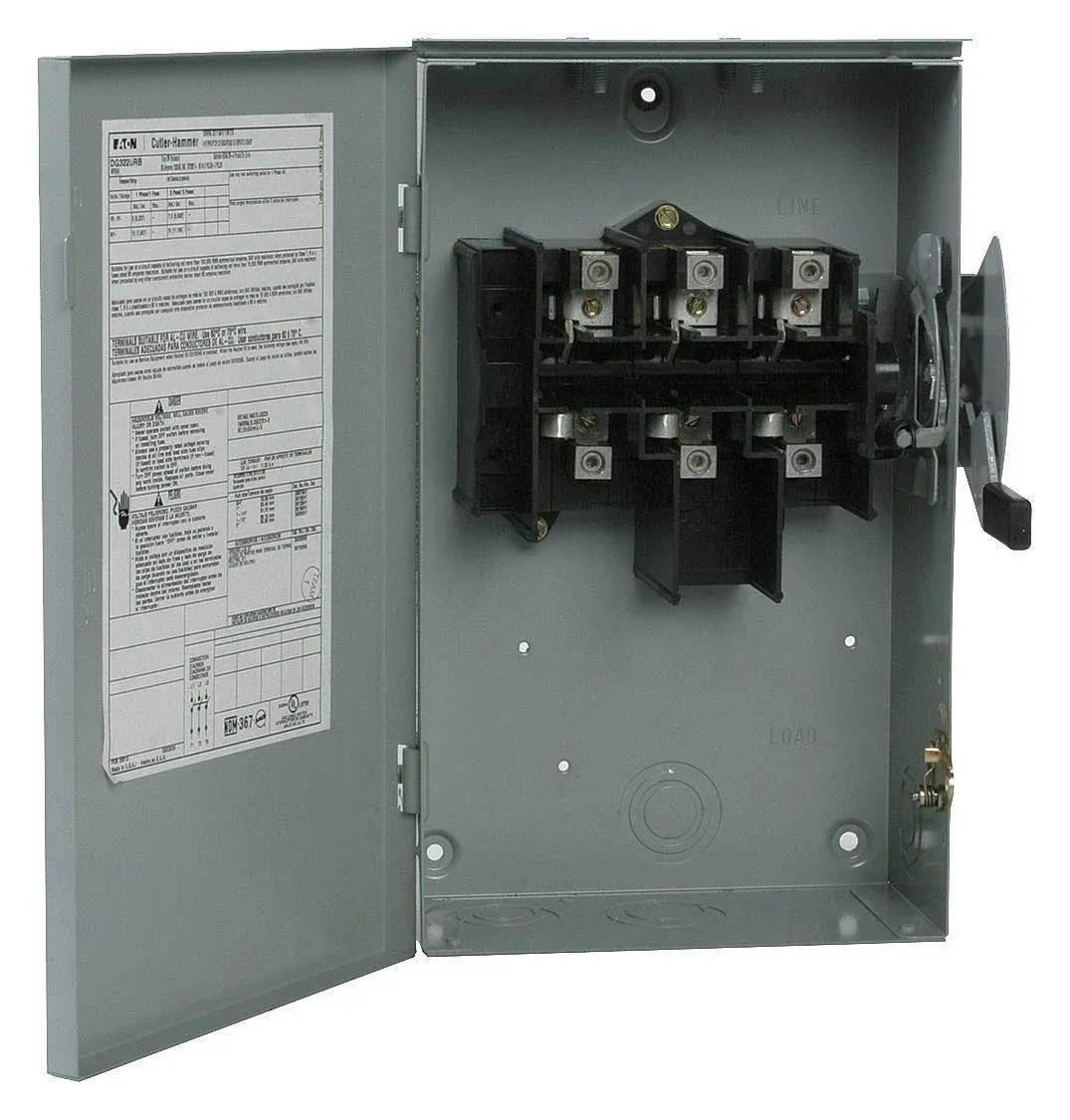 Eaton DG323UGB 100A, 3P, 240V, GD Safety Switch, NEMA 1