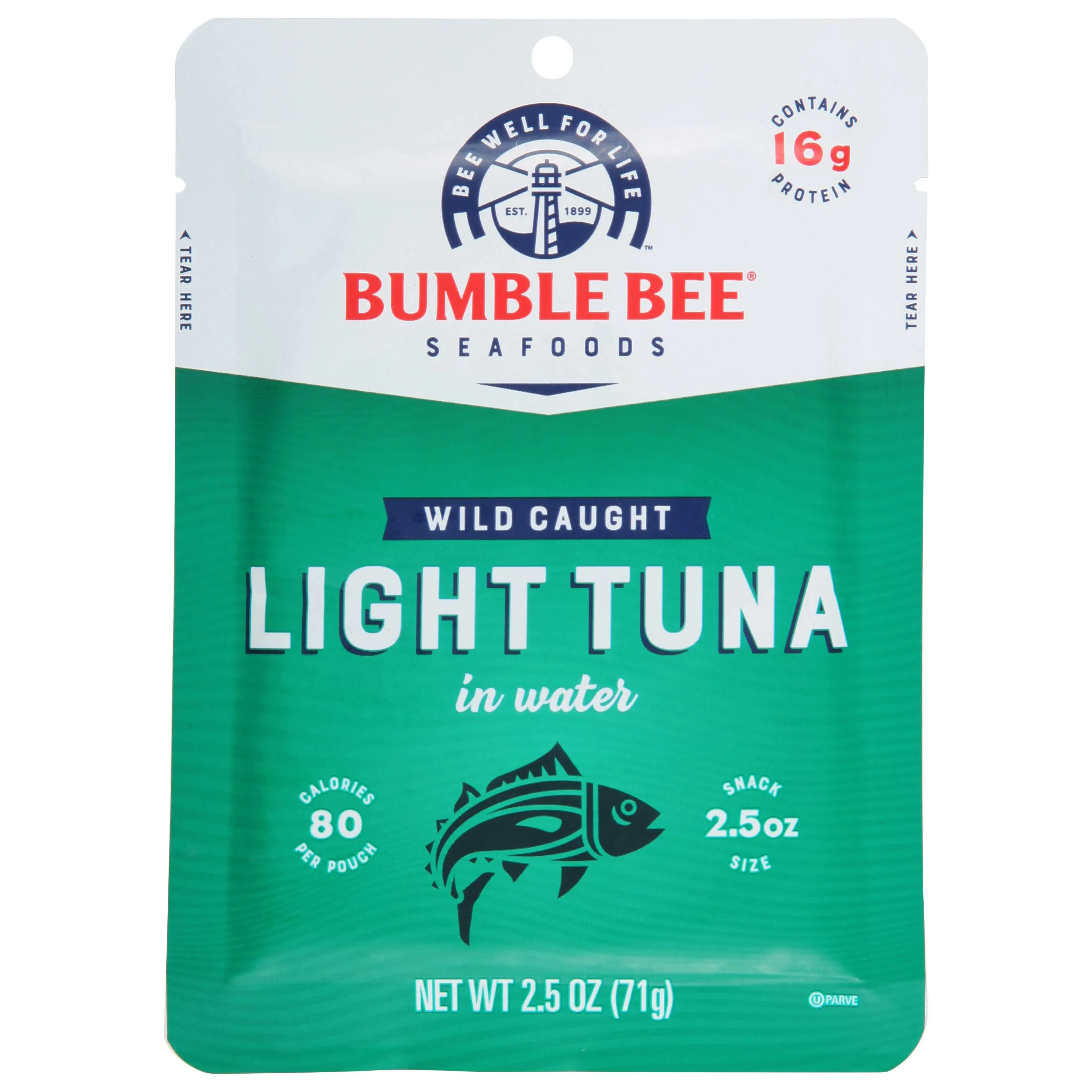 Bumble Bee Tuna in Water, Light, Wild Caught - 2.5 oz