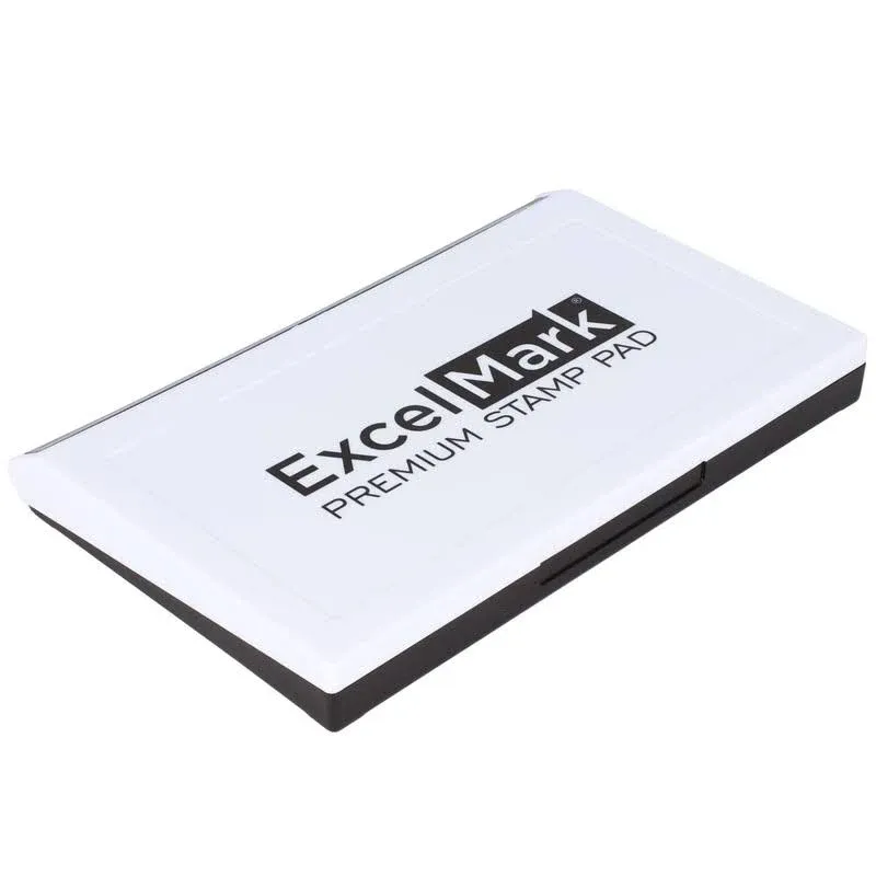 ExcelMark Rubber Stamp Ink Pad Extra Large 4-1/4" by 7-1/4” (Black)