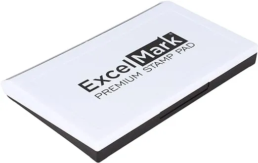 Excelmark Rubber Stamp Ink Pad Extra Large 4-1/4&#034; by 7-1/4” (Black)