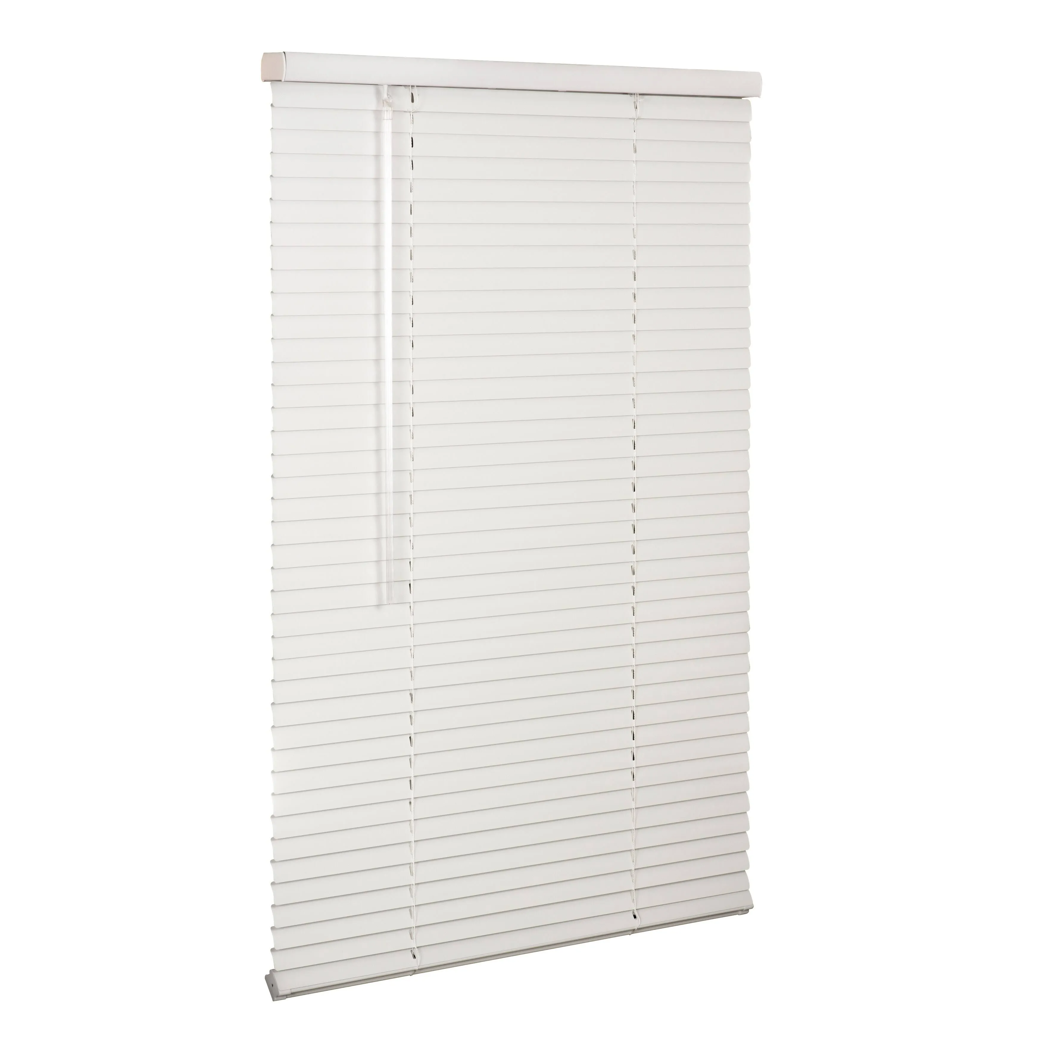 Lotus & Windoware Cordless 1" Aluminum Light Filtering Horizontal Mini Blind, 36" W x 108" L, White, Smooth