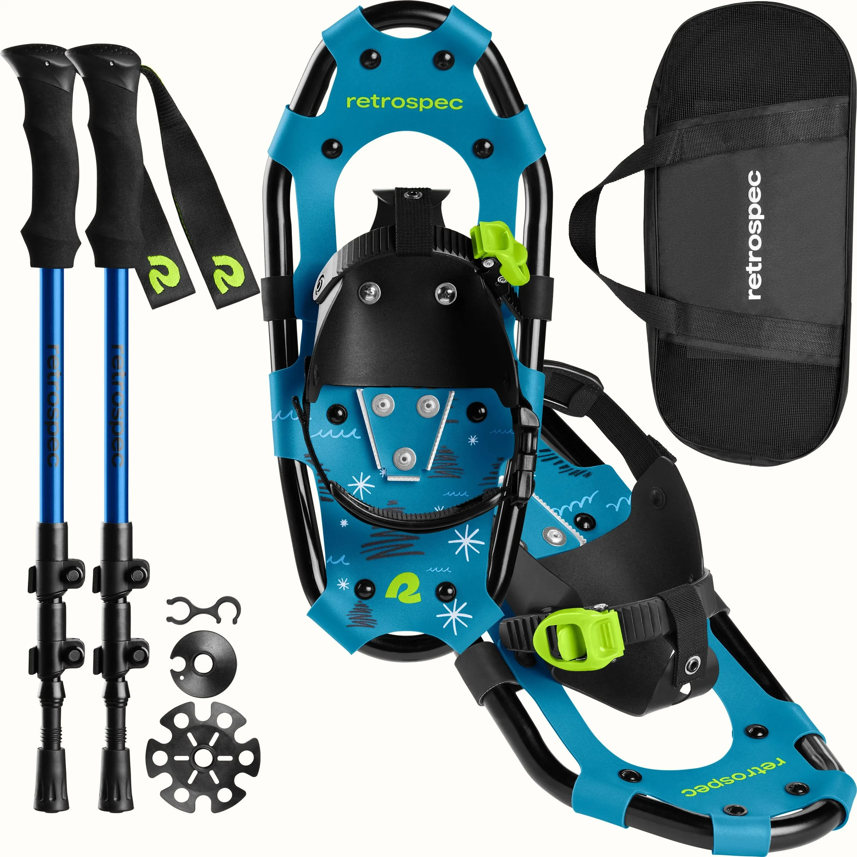 "Drifter Kids' Snowshoe Bundle With Trekking Poles"