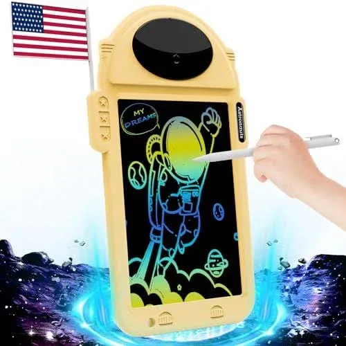 LCD Writing Tablet for Kids, 8.8 Inch Erasable Toddler Doodle Board, Electronic Writing Tablet Toys Educational Learning for 3 4 5 6 7 Years Old Boys Girls Gifts - Yellow