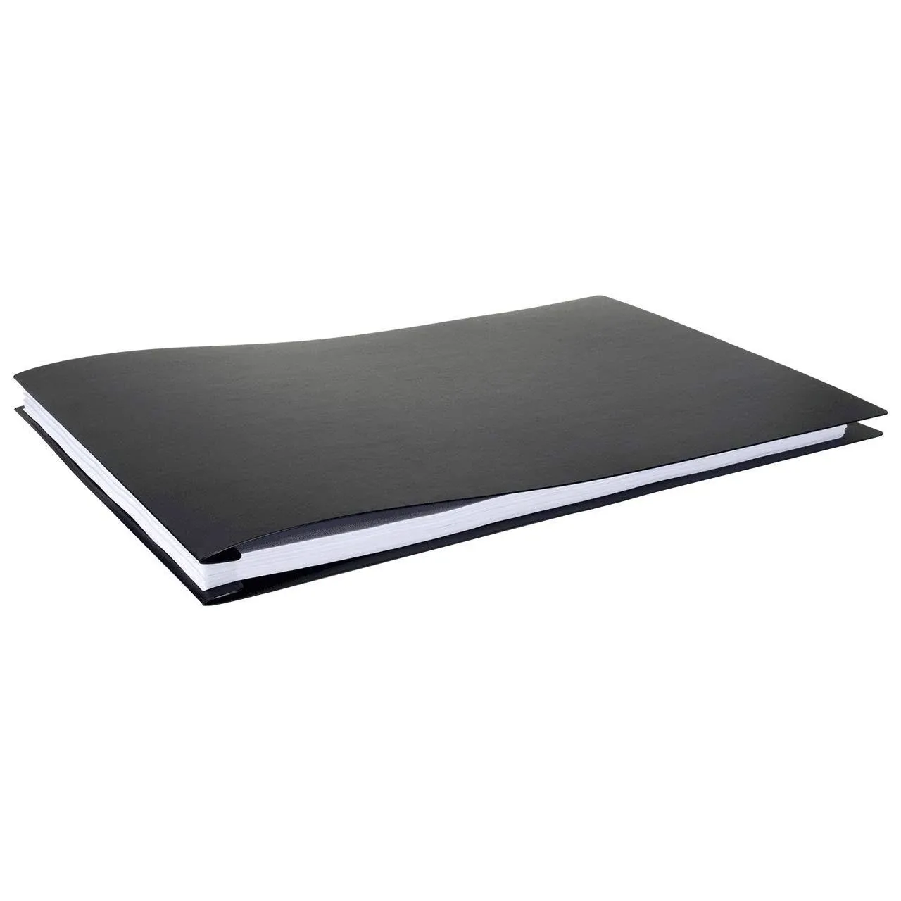 Premium 11x17 Pressboard Binder with High-Density Polyethylene - 3" Capacity, Crush Finish Exterior, Made in USA, Black - Pack of 6