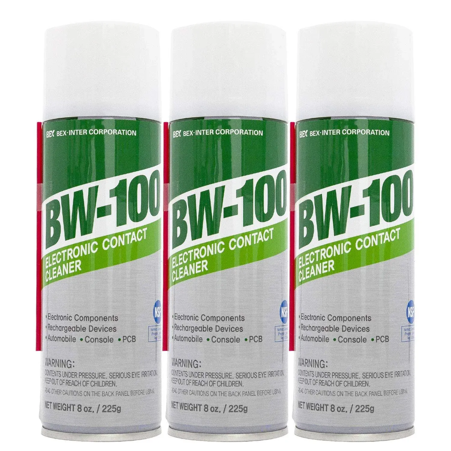 BW-100 Non-Flammable Electronic Contact Cleaner Aerosol Spray- Safely Cleans ...