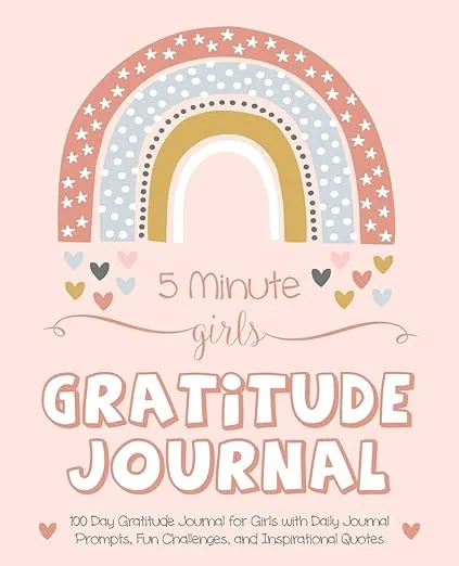 5 Minute Girls Gratitude Journal: 100 Day Gratitude Journal for Girls with Daily Journal Prompts, Fun Challenges, and Inspirational Quotes (Unicorn Design for Kids Ages 5-10)