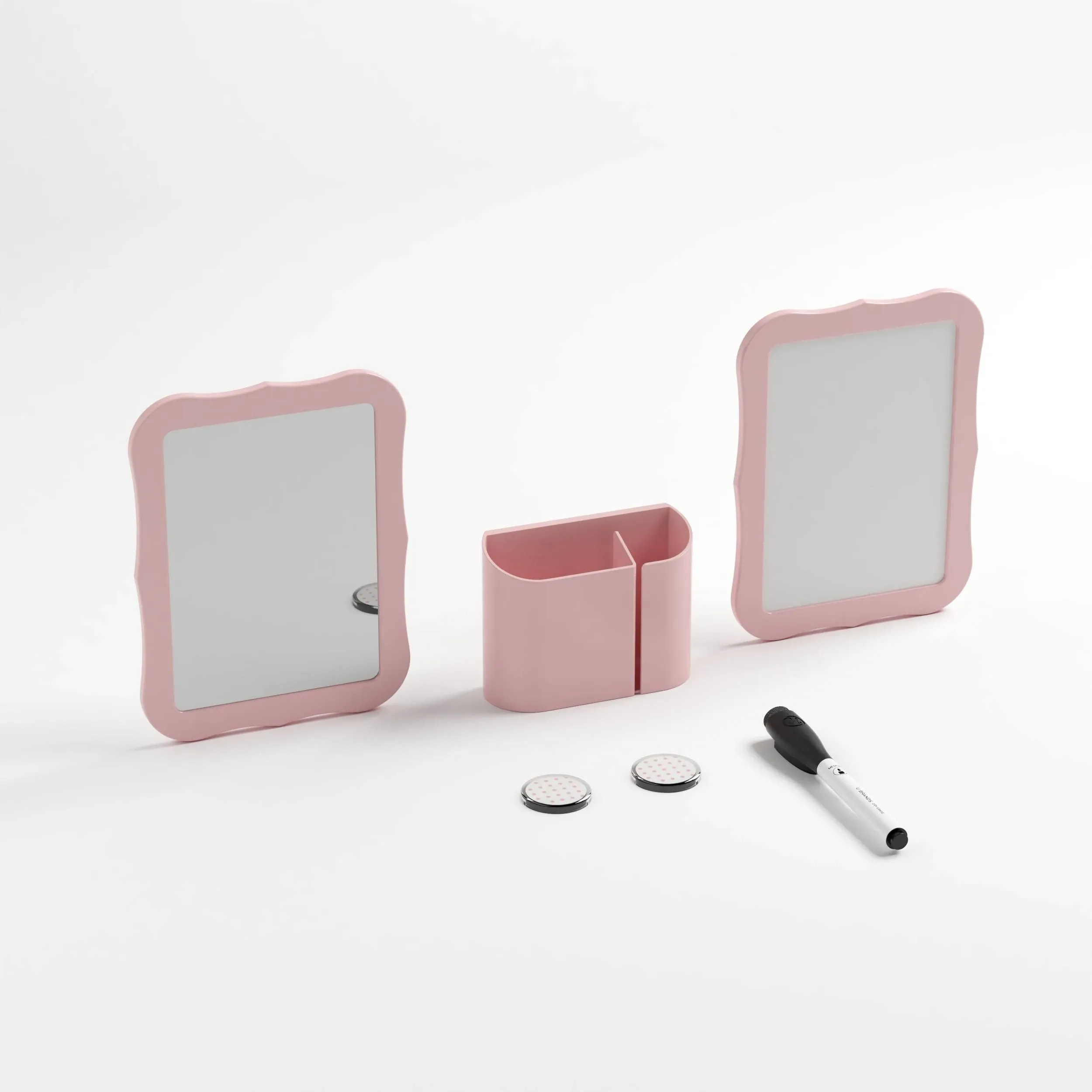 U Brands 6-Piece Plastic Locker Kit, Blush