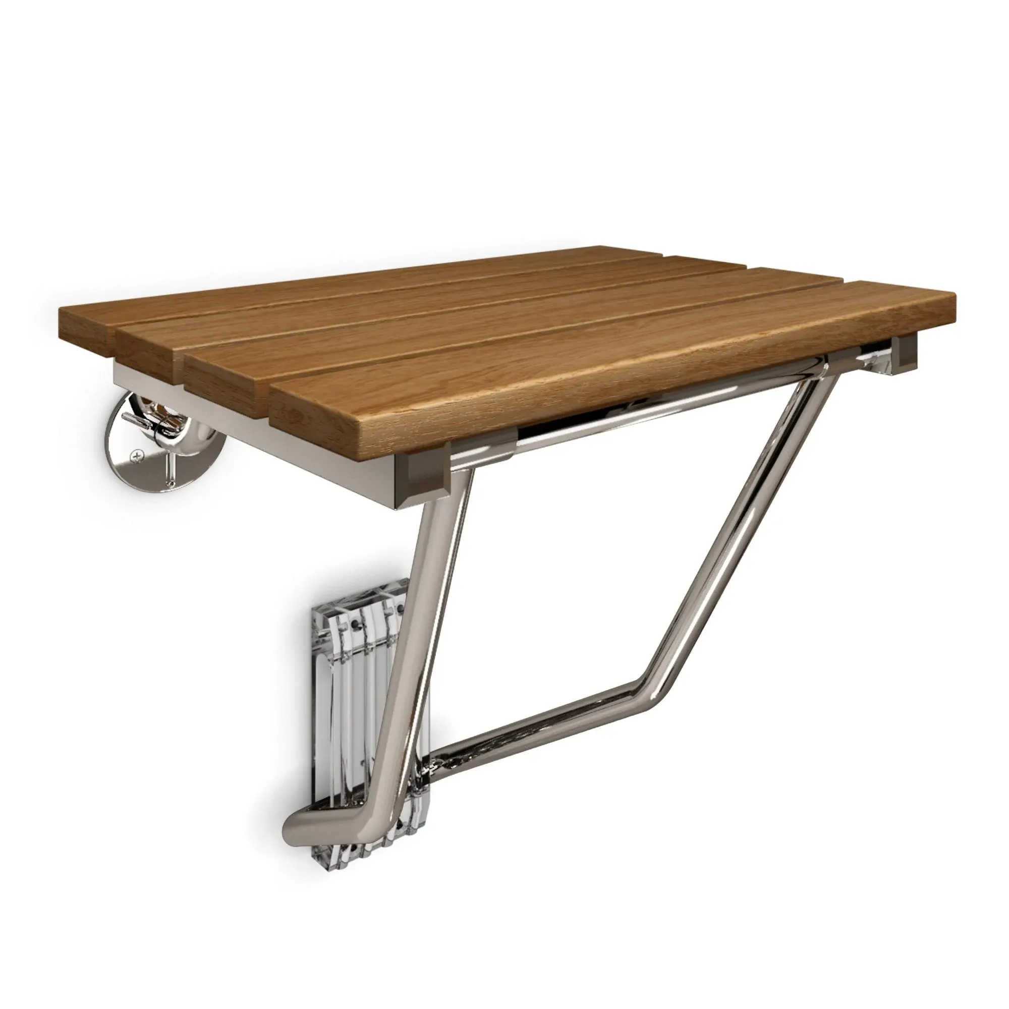 DreamLine Natural Teak Folding Shower Seat. ADA Compliant Shower Seat - Contemporary - Shower Benches & Seats - by DreamLine | Houzz