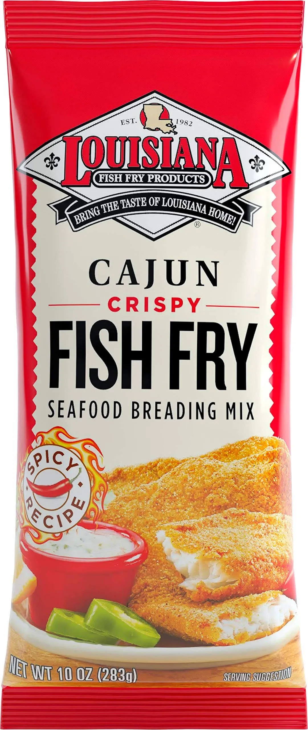 Louisiana Fish Fry Products Cajun Fry, 10 OZ (Pack of 4)