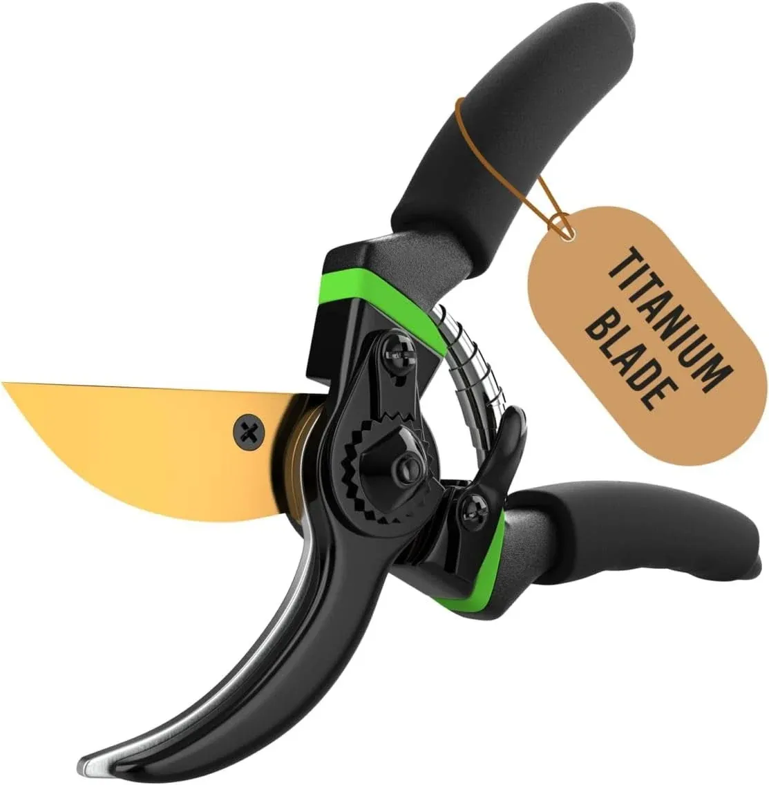 GrowIt 8.5" Professional Titanium Bypass Pruning Shears (T13)- Super Sharp Premium Garden Shears, Pruning Shears For Gardening, Garden Hedge Clippers Handheld Pruners - Garden Scissors Heavy Duty Tool