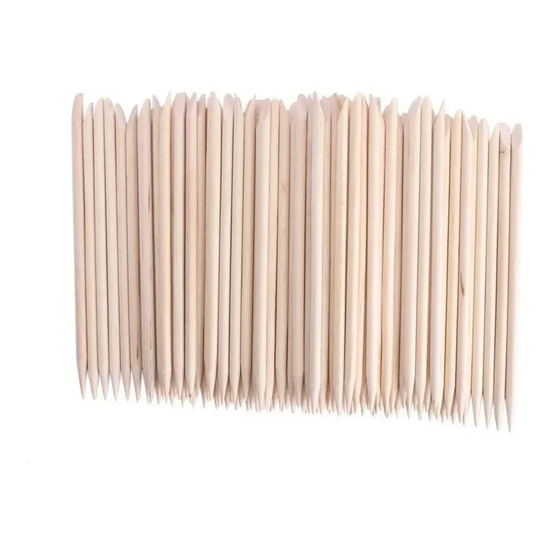 Adecco LLC Orange Sticks for Nails,Wooden Cuticle Sticks, Manicure Sticks