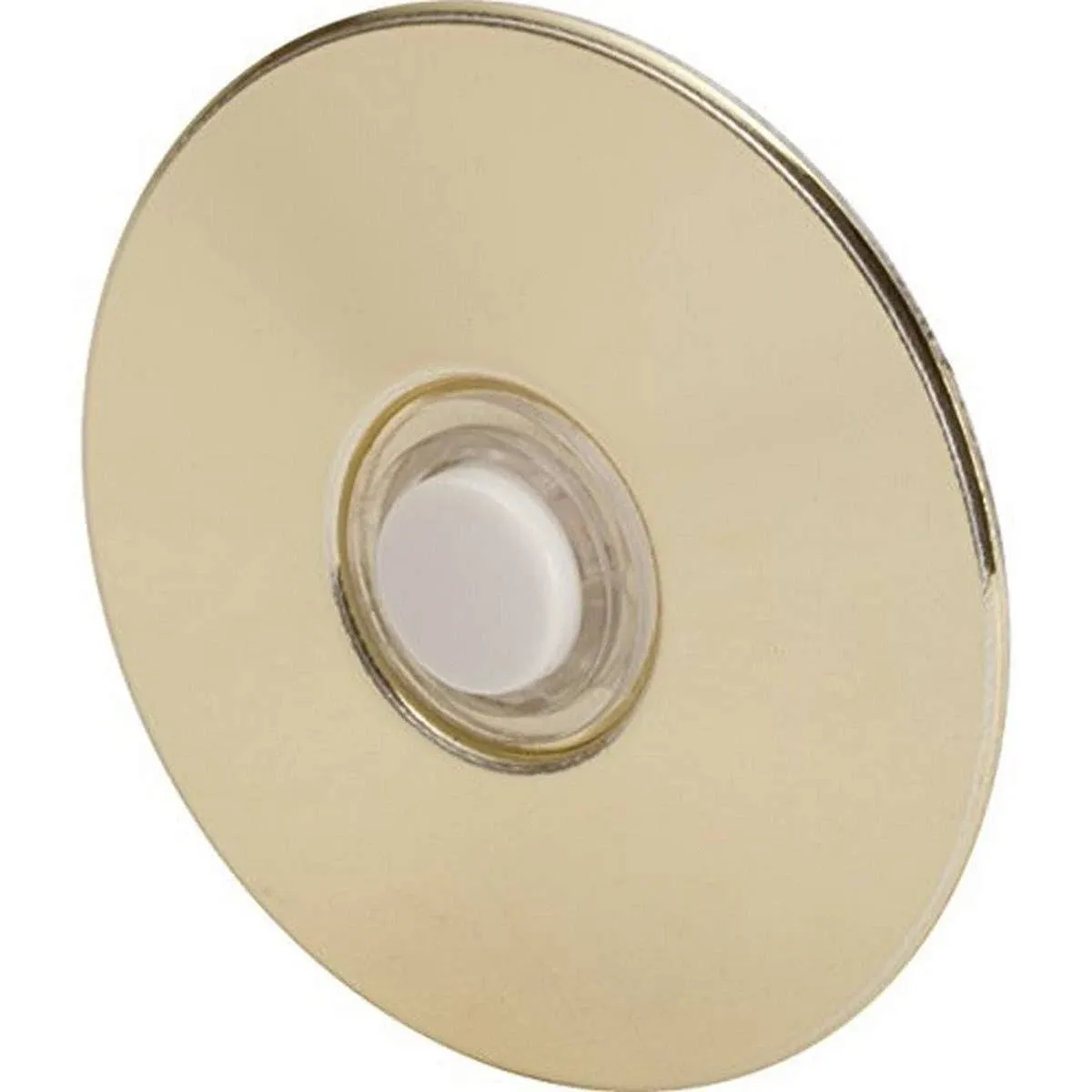 Newhouse Hardware BR5W Unlighted Doorbell Button, 1-Pack, Brass