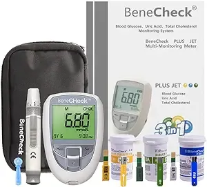 Hnxxyisite 3 in 1 Household Cholesterol Meter Home Cholesterol Test Meter kit Cholesterol Monitor kit Test CHOL GLU UA