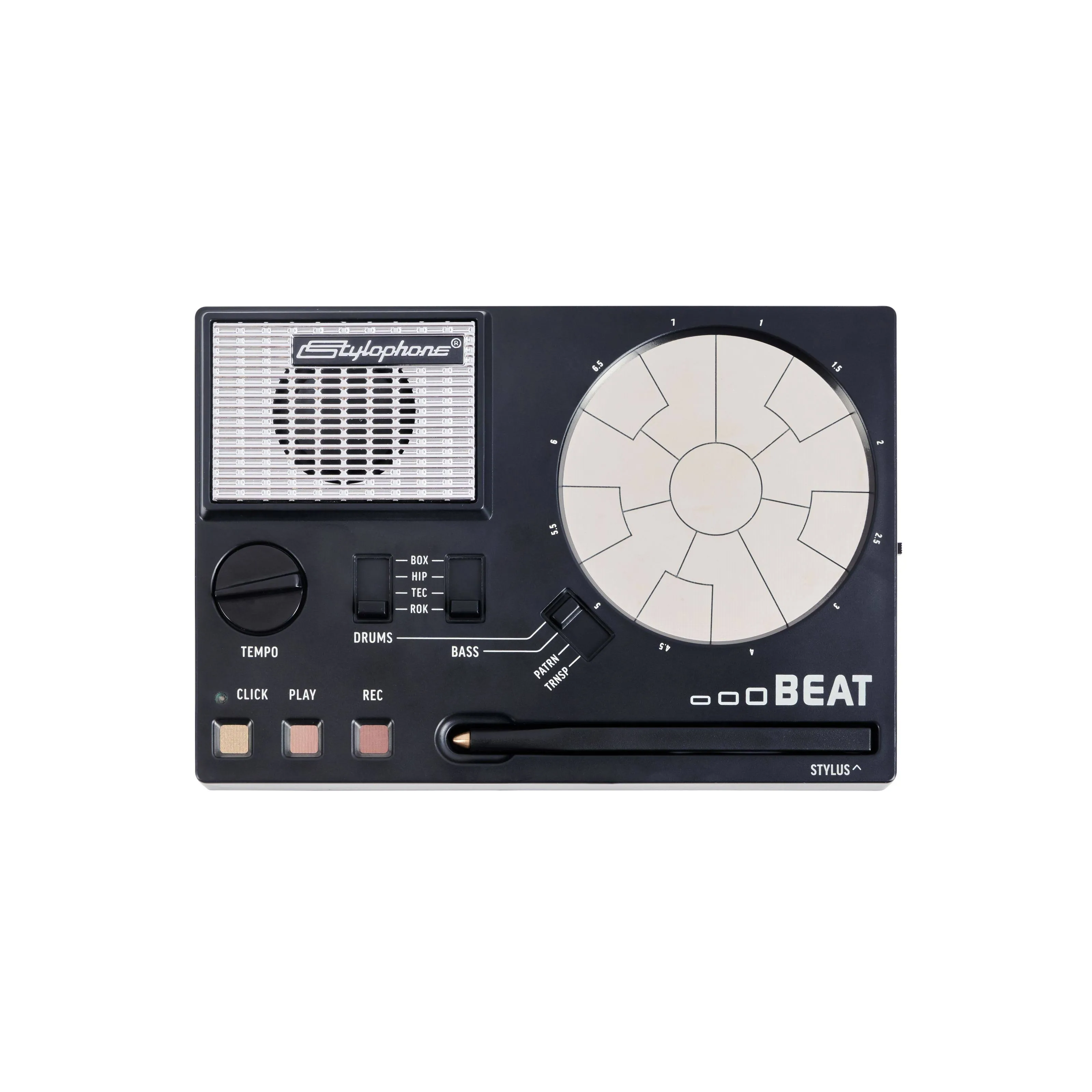 Stylophone Beat - Compact Stylus Drum Machine 4 Drum Kits & 4 Bass Sounds Rhythm ...