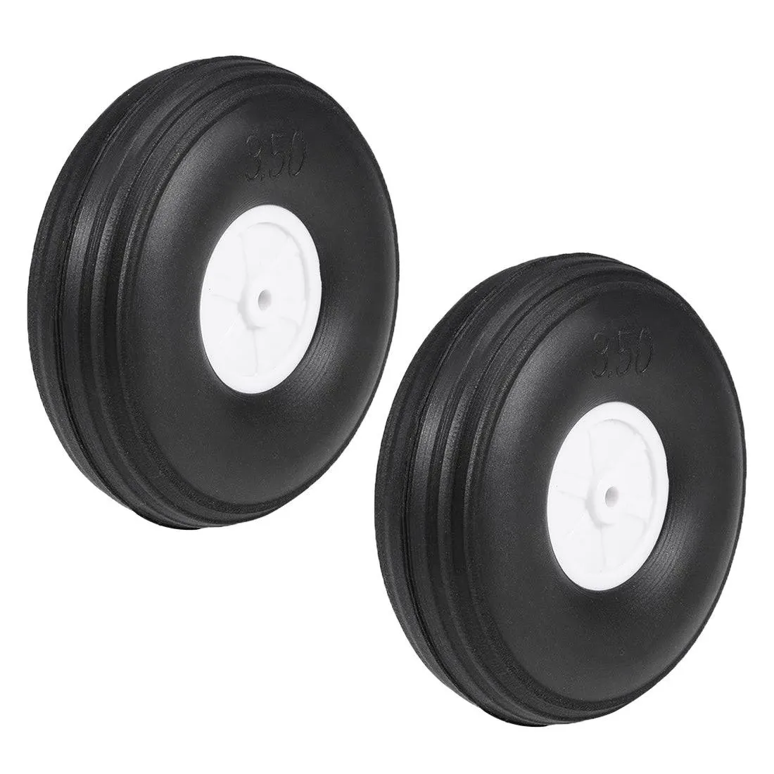 uxcell Tire and Wheel Sets for RC Car Airplane,PU Sponge Tire with Plastic Hub,2" 2pcs