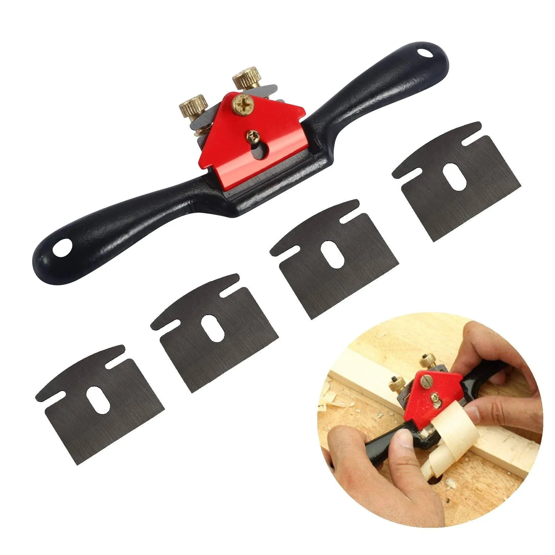 Adjustable Spokeshave With Flat Base And Metal Blade Wood Working Wood Craft Han