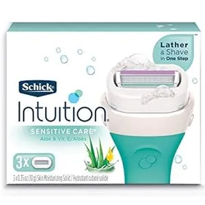 NEW Schick Intuition Sensitive Care Moisturizing Razor Blade Refills for Women with Natural Aloe 12 Count (Limited Edition) 