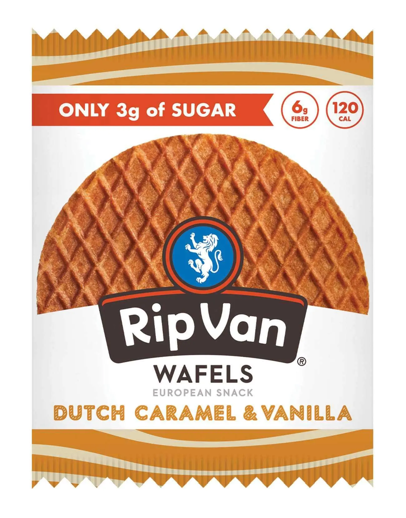 Rip Van Wafels, Dutch Caramel & Vanilla, 12 Pack - 12 wafels, 13.92 oz