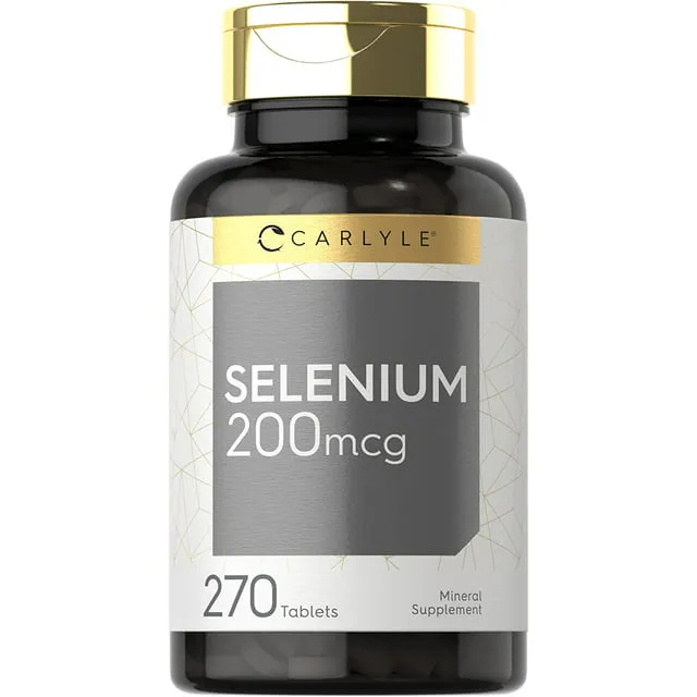 Carlyle Selenium Supplement | 200mcg Tablets | Vegetarian, Non-GMO, Gluten Free