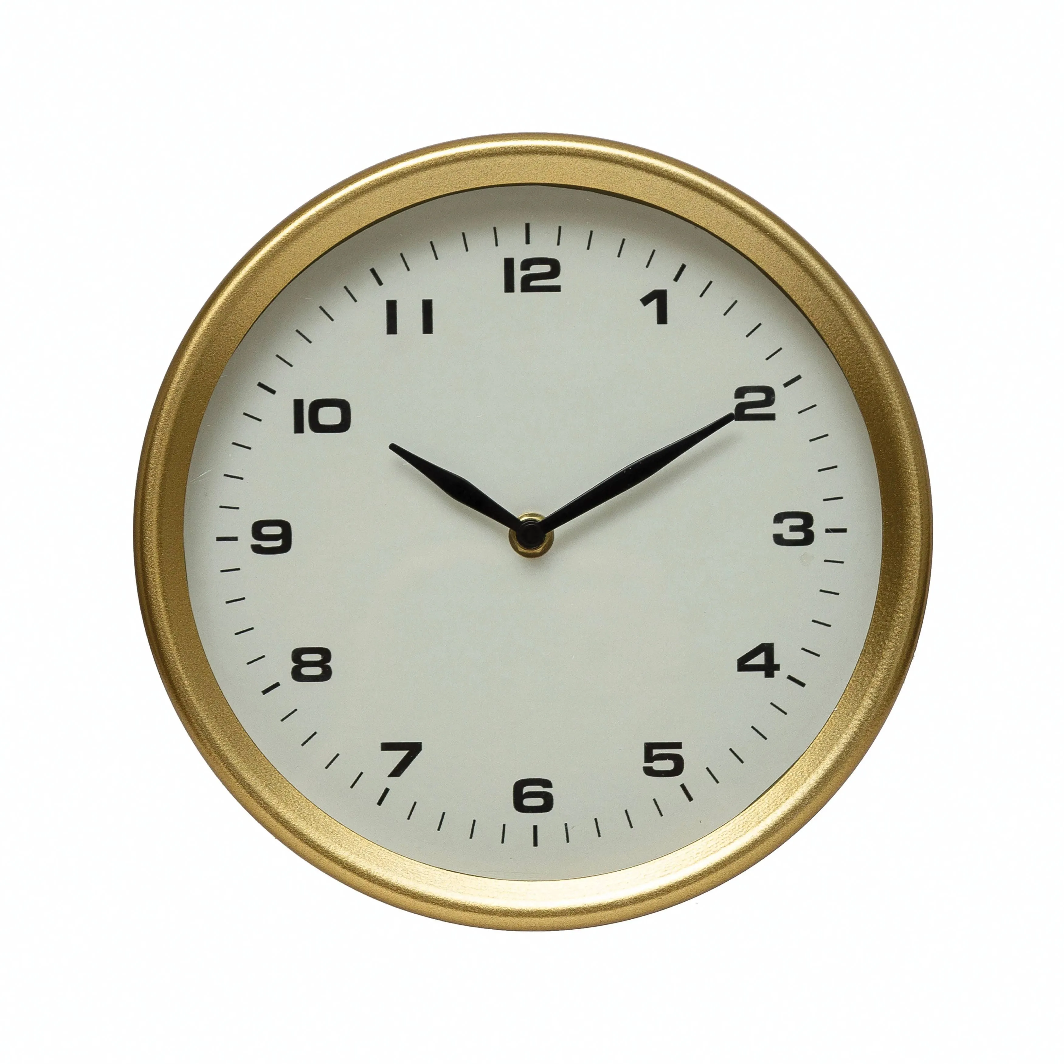 Metal Table Clock, Brass Finish