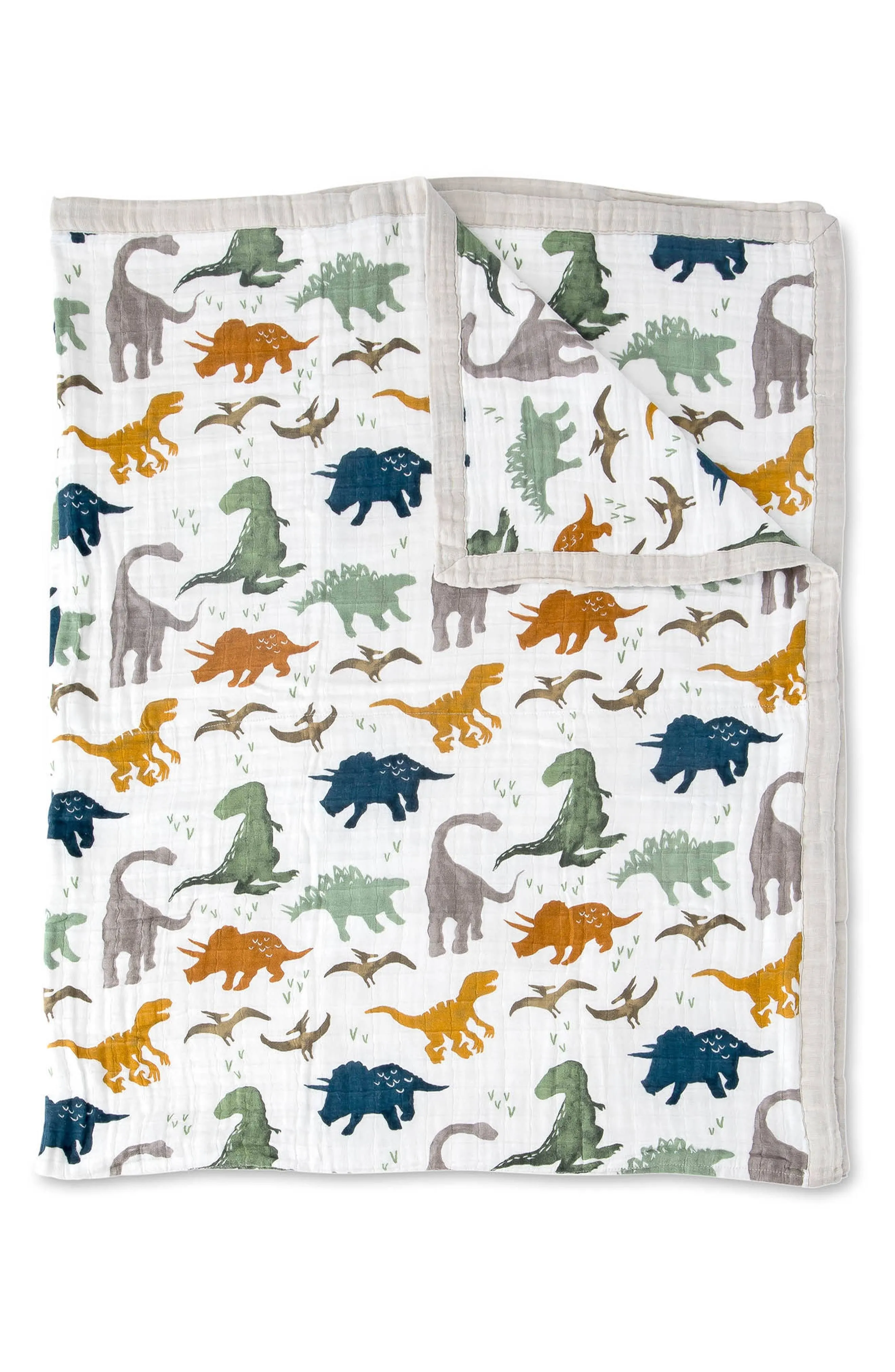 Little Unicorn Big Kid Cotton Muslin Quilt - Dino Friends