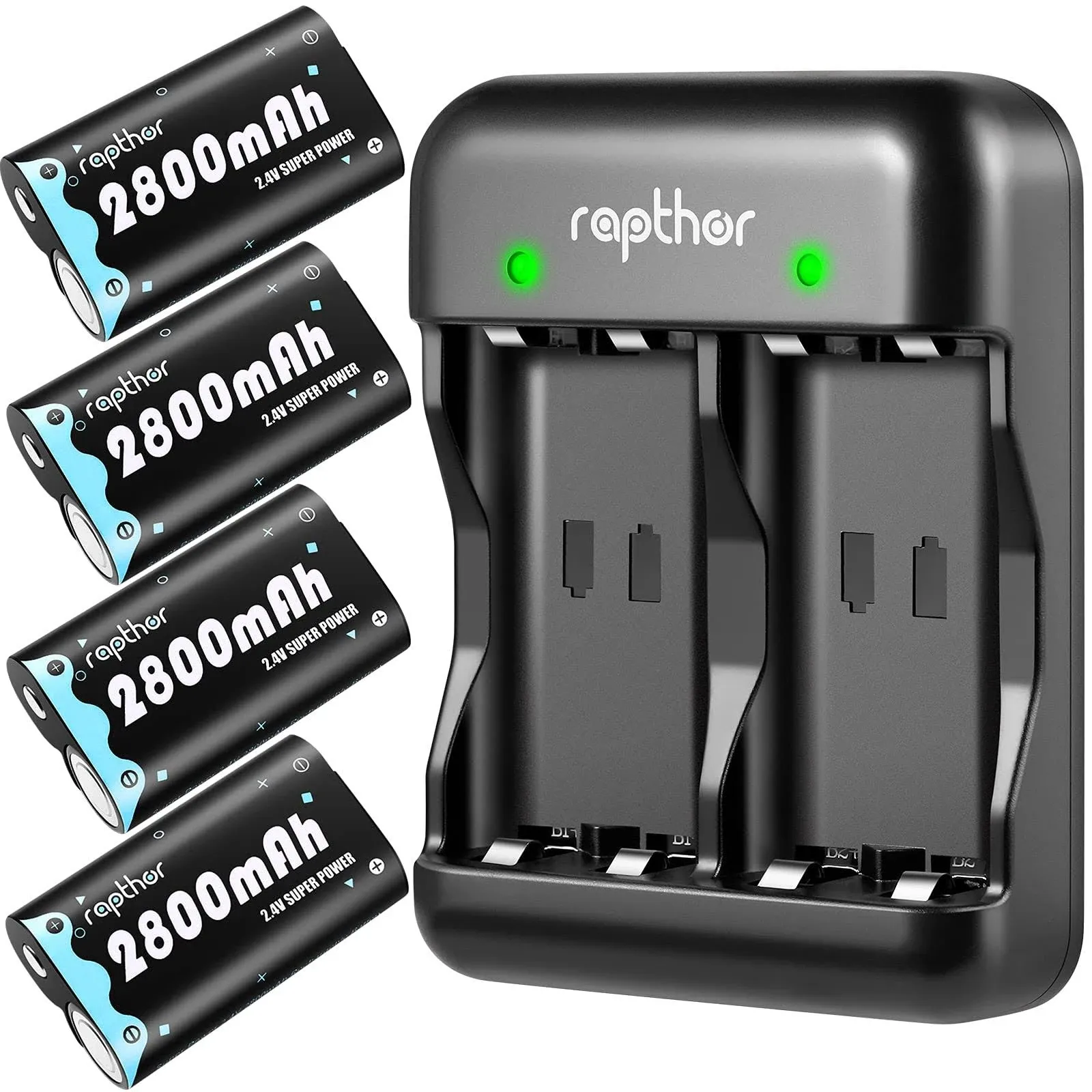 Rapthor 2800mAh Rechargeable Controller Battery Pack with Charger for Xbox One/Series X|S/Xbox One S/Xbox One Elite/Xbox One X