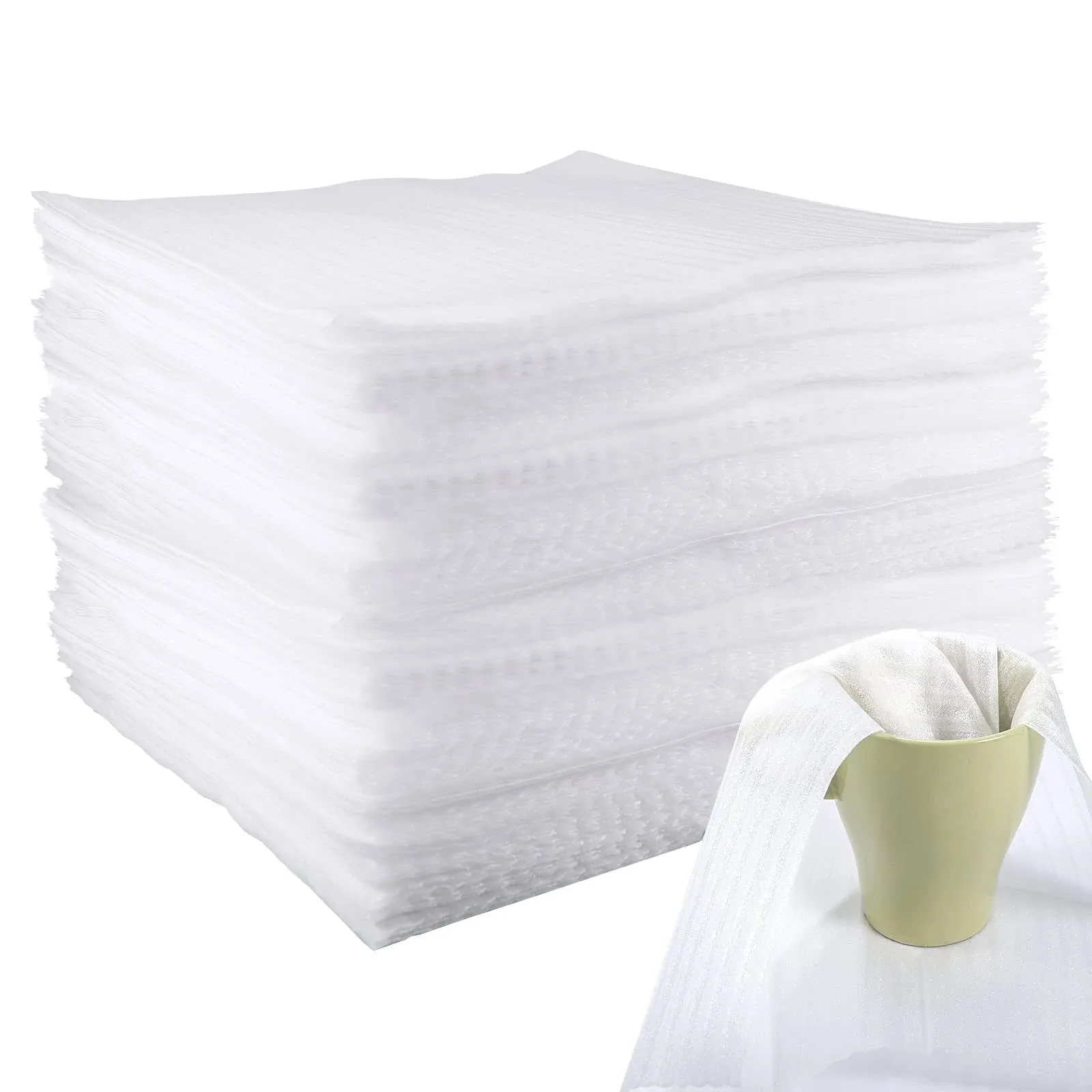 AIEX 12 x 12 Inches (100 Count) Cushioning Foam Wrap Sheets Moving Supplies Pack