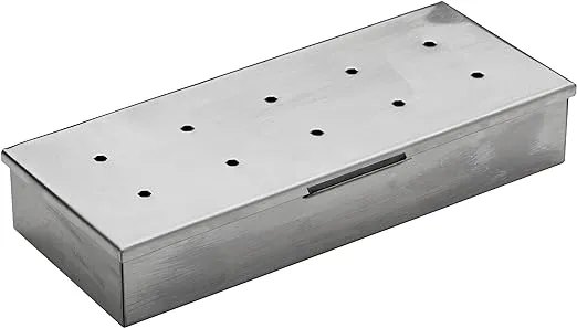Char-Broil Stainless Steel Smoker Box, Silver, 3.75 x 1.6 x 9.25 inches