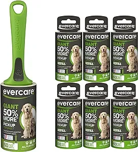 Evercare Pet Bundle  Giant Pet Roller REFILLS - 6 Pack, Dark Green